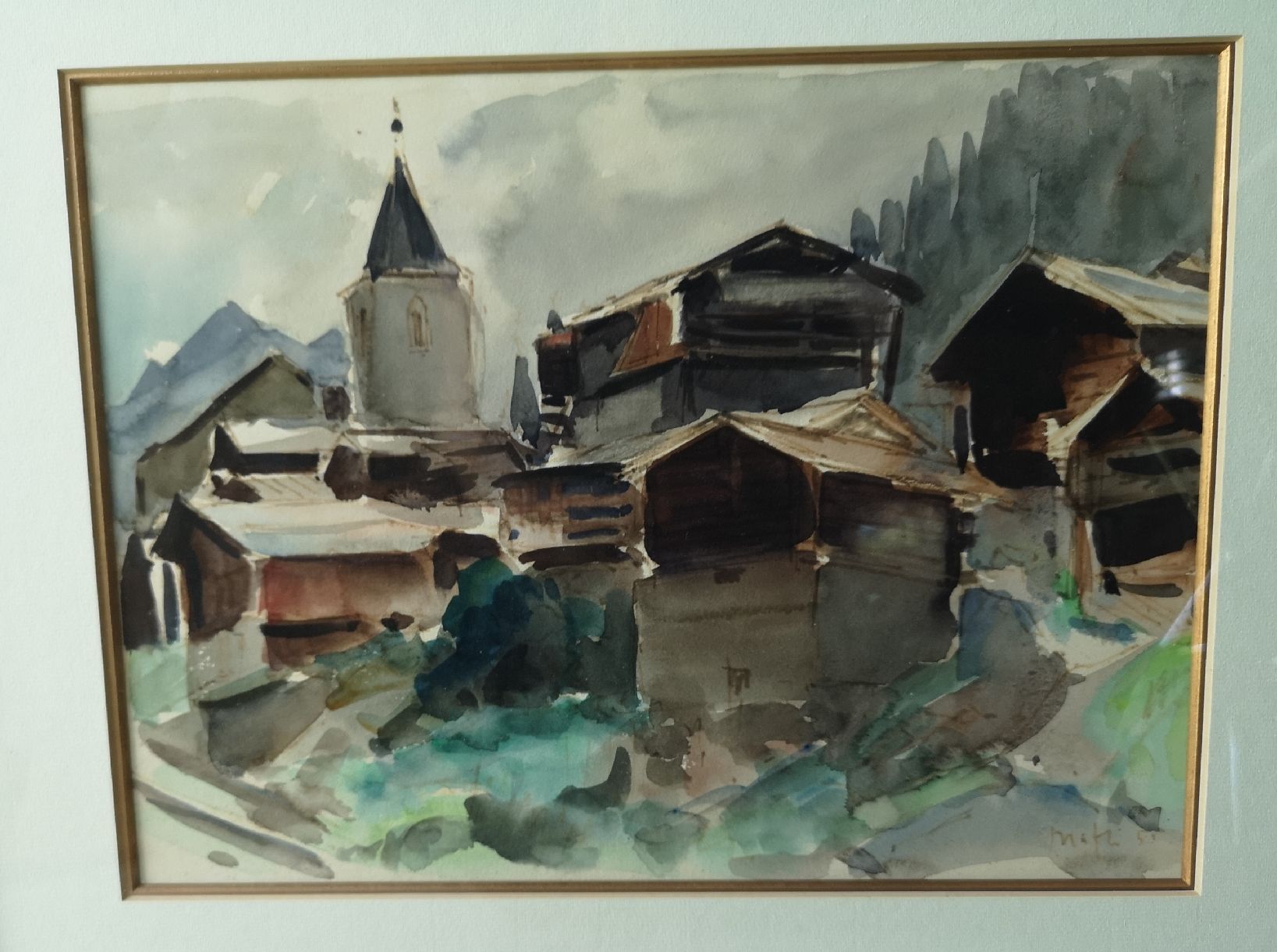 Dipinti: Walter Mafli jolie aquarelle – Usato da Conthey venduto da Cathlouz 1