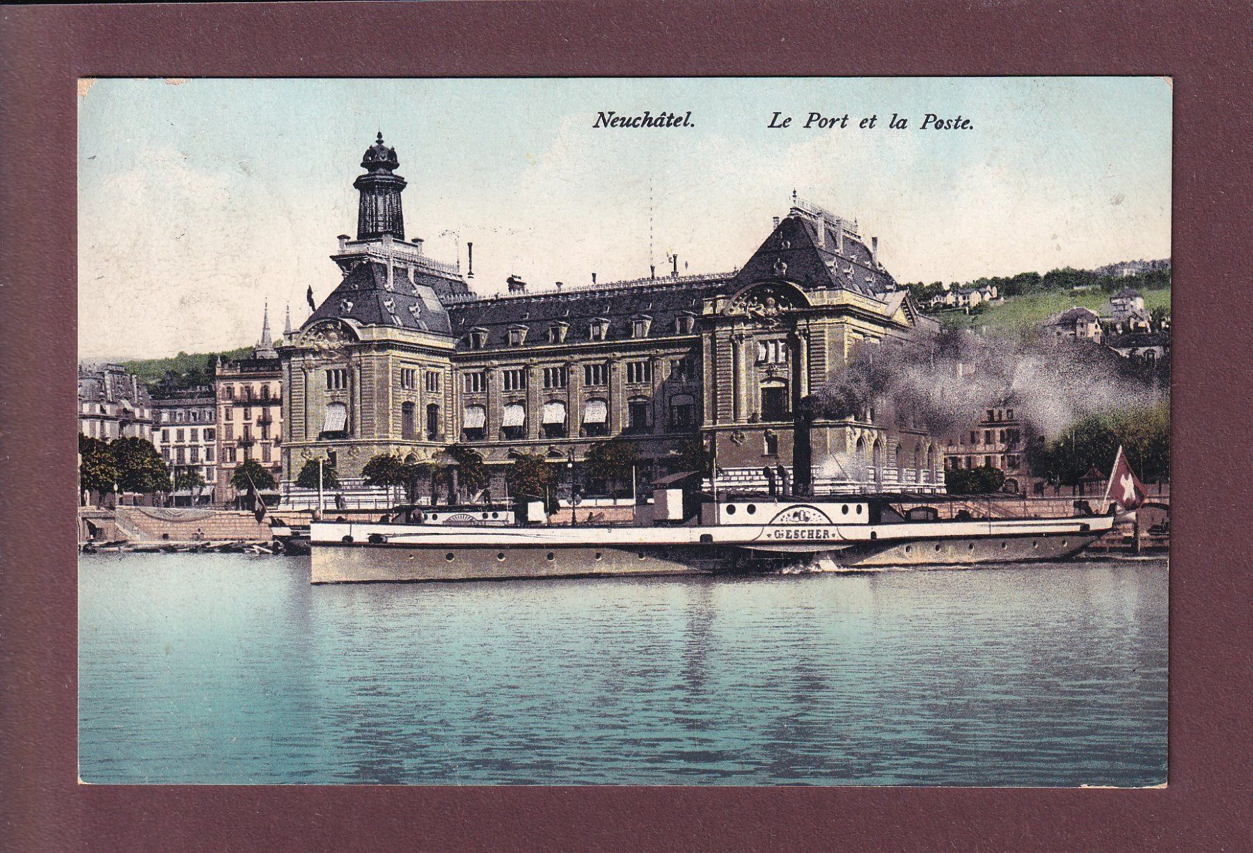 Ansichtskarten: NEUCHÂTEL - Port - Bateau G. ESCHER – Gebraucht aus Pully von nicecards