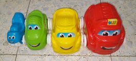 Bunte Stapel-Autos für Kleinkinder, 4 Stück