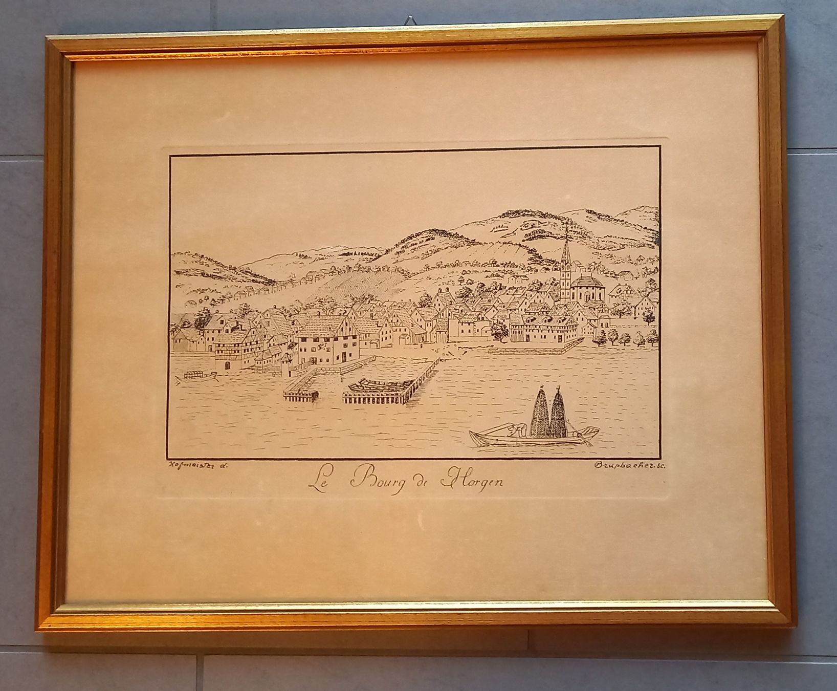 Foto & Immagini: Le Bourg de Horgen Wandbild – Usato da Matten b. Interl venduto da Tbsound