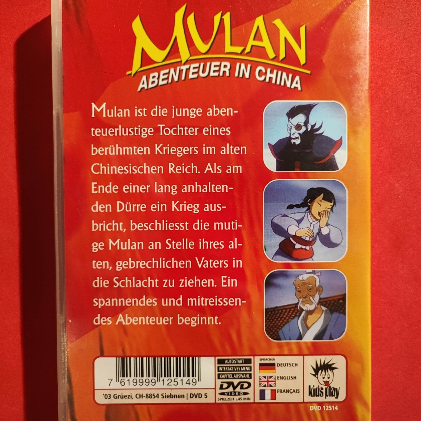 Tutti i DVDs: Mulan - Abenteuer in China – Usato da Dübendorf venduto da kb86_MOVIE 1