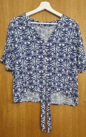 Romantische Sommer-Bluse zum binden, Gr. XS, wie neu