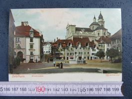 SOLOTHURN 1906 KLOSTERPLATZ BELEBT SO AK KLEBERABRISS