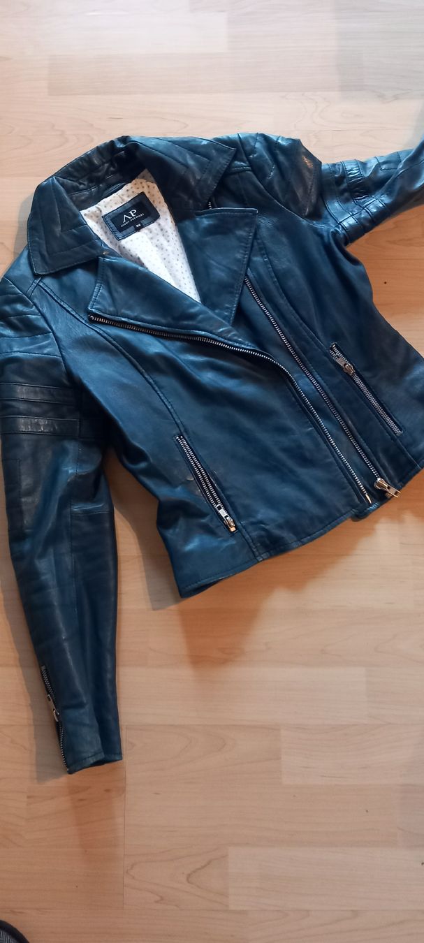 Giacche: AP Echtlederjacke petrol Gr. 36 – Usato da Rebstein venduto da bestforyou 2