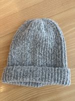 Strickmütze grau mit Pailletten