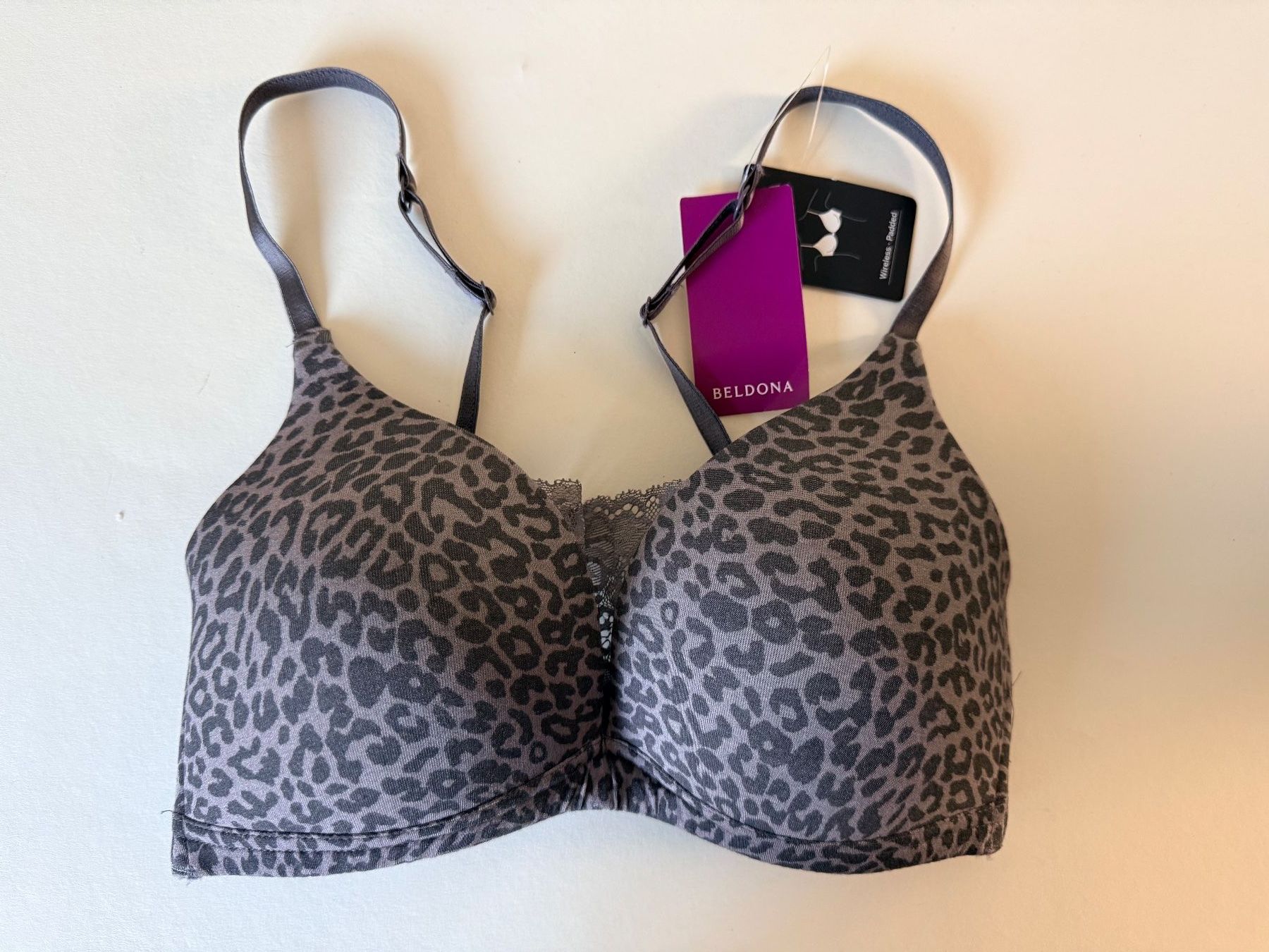 Beldona Altra biancheria intima: BELDONA, BH ohne Bügel EILA, Grösse 70C, Grau Leopardprint – Nuovo e nell'imballaggio originale da Rudolfstetten venduto da gst_g7xl 7
