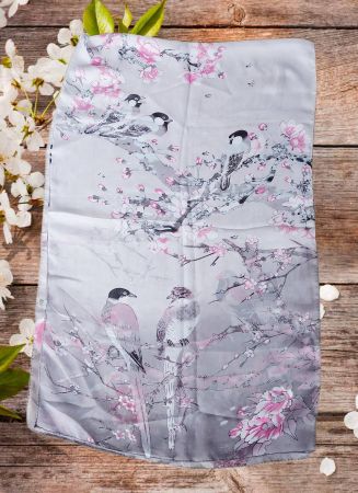 Schöner Schal mit Vogelmotiv, Frühlingsschal 🐦🌸NEU