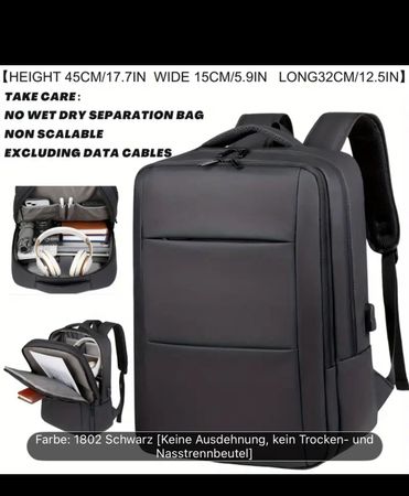 Schwarzer Business Rucksack, neuwertig, Top Zustand!