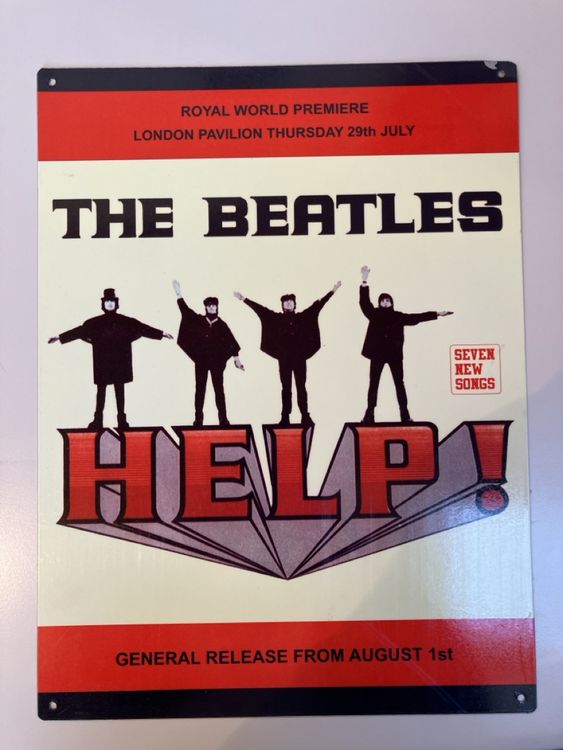 The Beatles Help! Blechschild - Seltenes Sammlerstück! (Gebraucht) in ...
