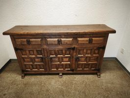 Spanische Kommode Sideboard Eiche Massiv Holz Rustikal