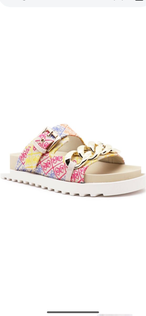 Guess Damenschuhe: Guess Sandale Damen mit Gold Kette – Gebraucht aus Wiesendangen von Jafani 3