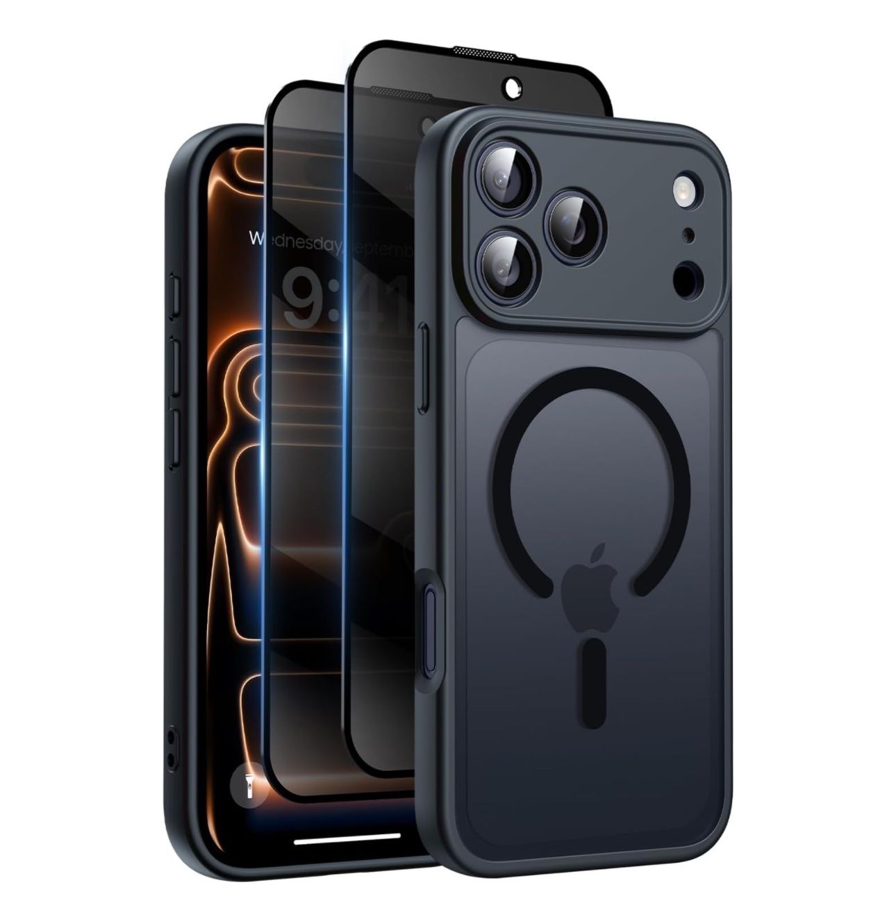 Cover & Protezioni schermo: KIT BLACK : coque iPhone 17 PRO MAX + 2 Privacy Glass – Nuovo e nell'imballaggio originale da Roche VD venduto da GOLDEN_SHOP_24H
