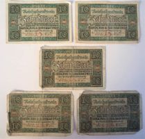 5  x 10 Mark Reichsbanknote