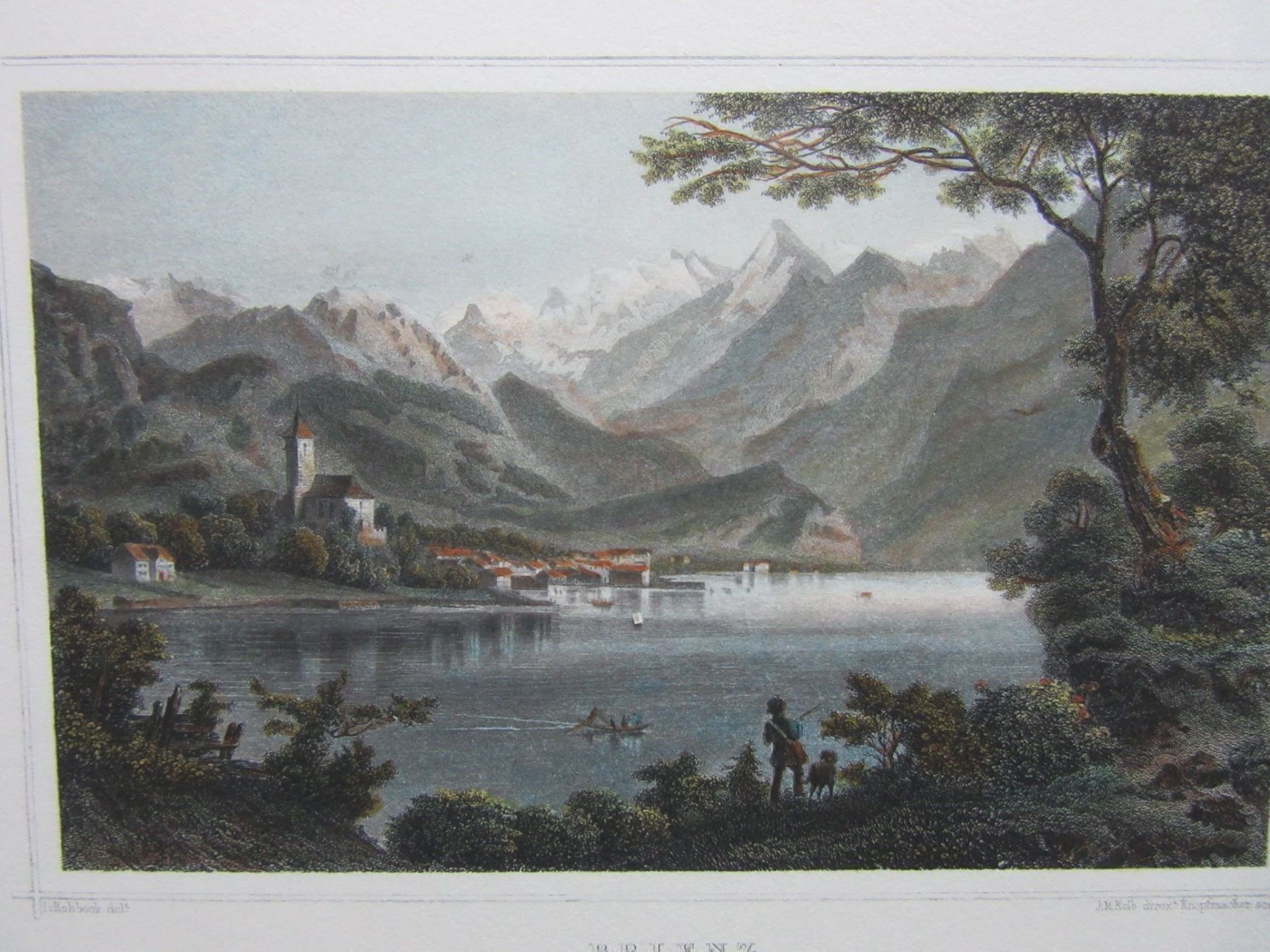 Stiche: BRIENZ KOLORIERT STAHLSTICH – Gebraucht aus Gersau von grafik-kunst