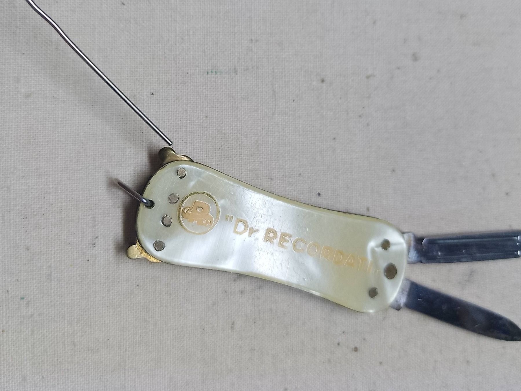Taschenmesser: Messer - "Dr. RECORDATI" - pubblicitario vintage – Gebraucht aus Sorengo von 74in 4
