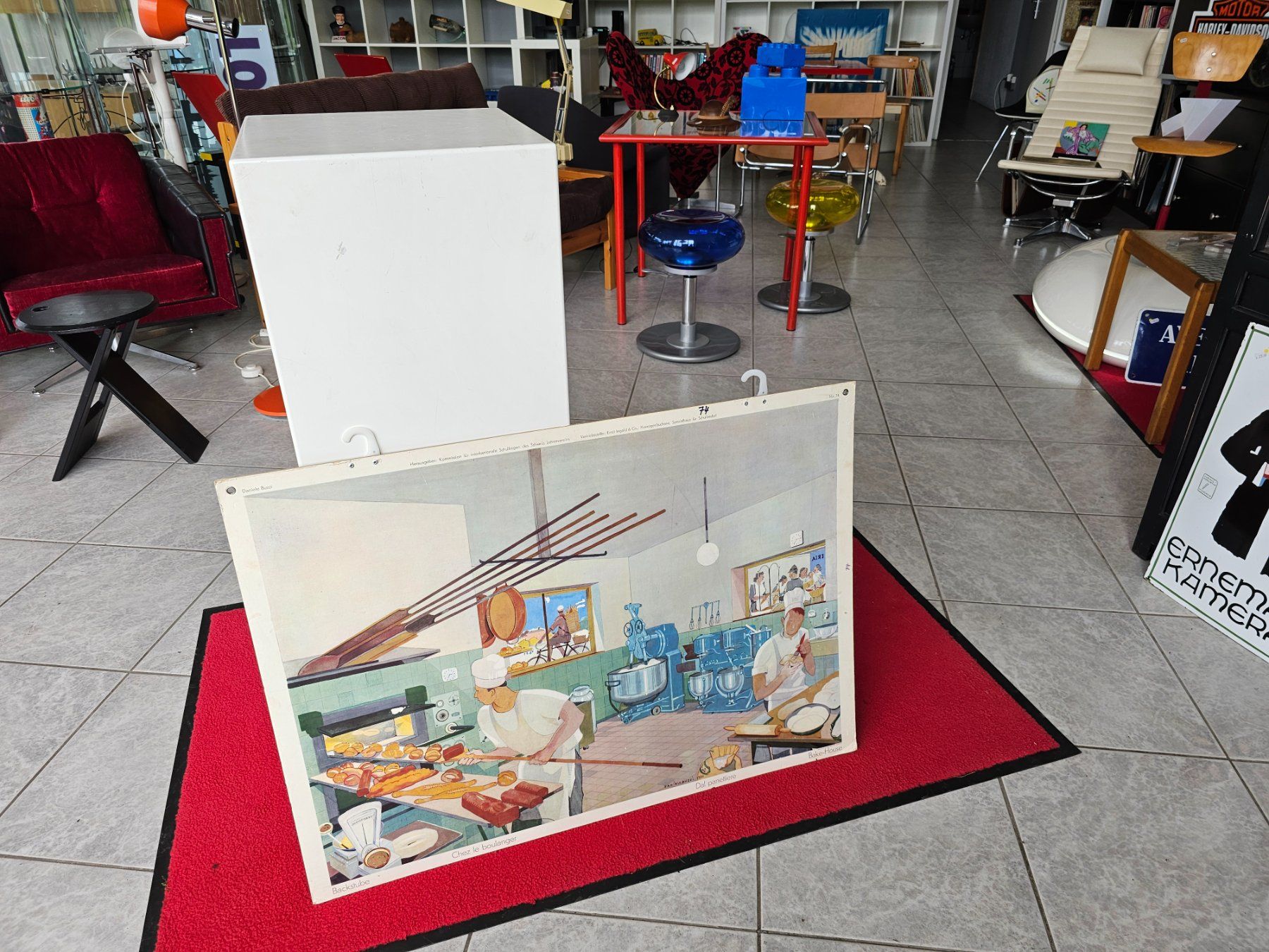 Grafica & Litografie: Daniele Buzzi Schulwandtafel Bild No. 74 - Backstube 1950 – Usato da Nottwil venduto da Wondewa-Shop 8
