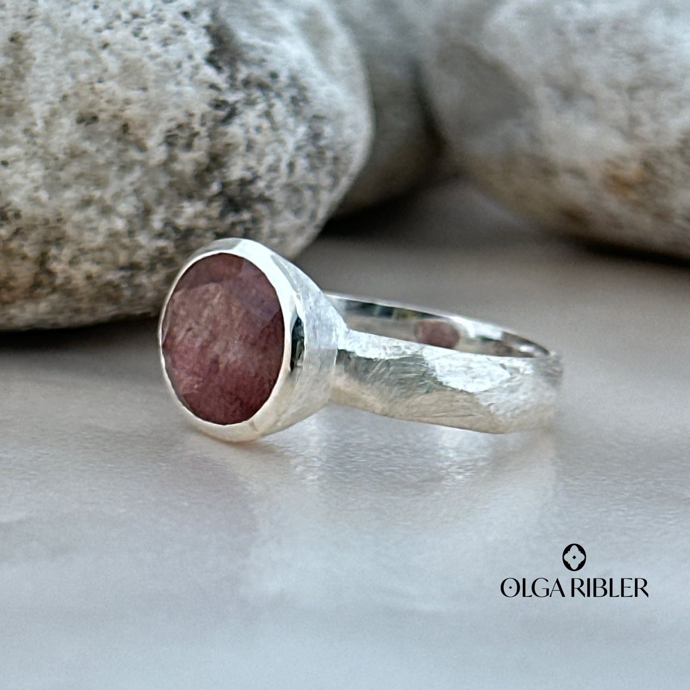Olga Ribler Anelli: Quarz Ring Sterling Silber matt Ringgrösse 54 – Nuovo (secondo la descrizione) da Luzern venduto da byolgaribleroutlet 3