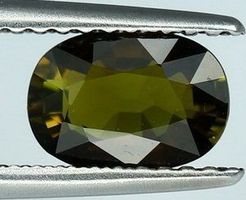 Turmalin 0,93 ct IF Grün Oval unbehandelt Afrika