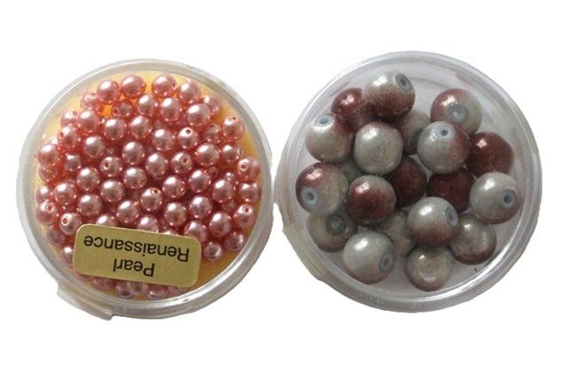 Perle (finte): Glasperle 8mm und Glaswachsperle 4mm – Nuovo (secondo la descrizione) da Schlatt TG venduto da kreativ-atelier
