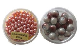 Glasperle 8mm und Glaswachsperle 4mm
