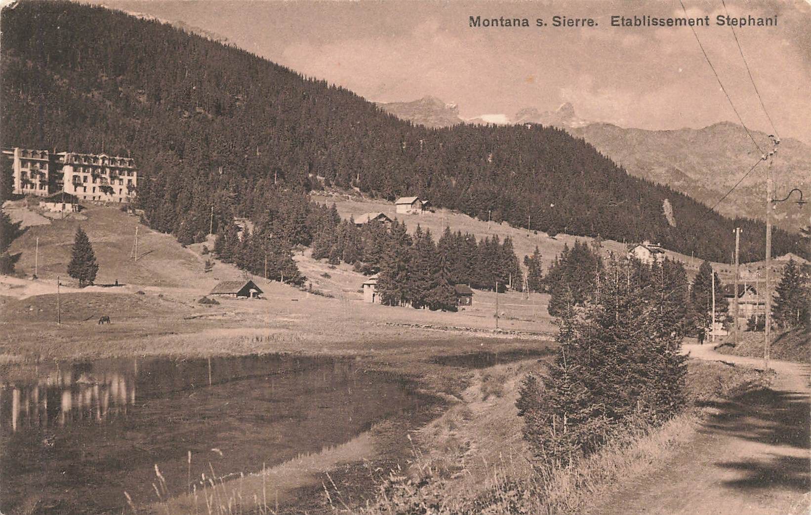 Ansichtskarten: Montana S. Sierre établissement stephani – Gebraucht aus Biasca von Blenio71