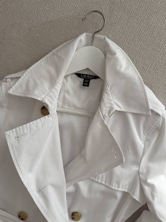 Ralph Lauren Cappotti: Trenchcoat - Weiss – Usato da Kollbrunn venduto da datu80 1
