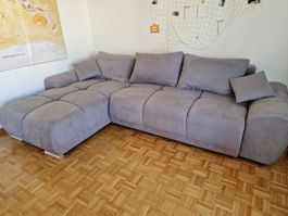 Ecksofa grau mit Chaiselongue guter Zustand