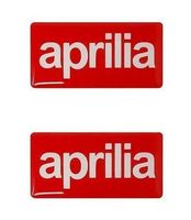 Aprilia 2 Stück 3D Aufkleber Sticker 19x35mm (Art. 5141)