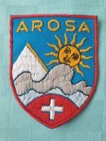 Vintage Badge Wappen AROSA Berg ST. GALLER STICKEREI
