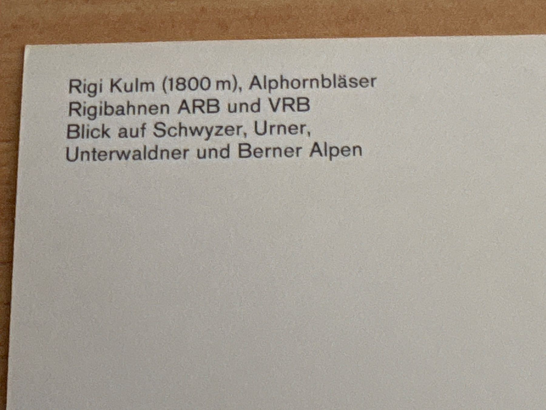 Ansichtskarten: Alte Ansichtskarte "Gruss vom Rigi" mit Alphornbläsern – Gebraucht aus Ibach von lisch3 3
