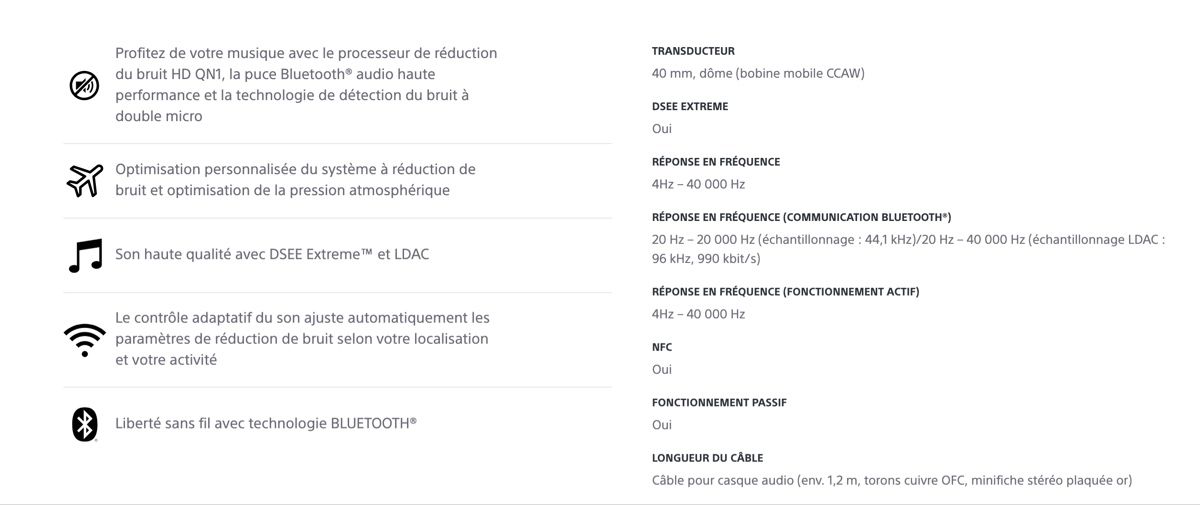 Sony Cuffie: Écouteurs Sony réducteurs de bruit  – Usato da Lausanne 26 venduto da lily_nala 9