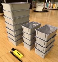 15x UTZ Aufbewahrungsboxen mit Deckel grau