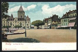 AK Ouchy, La Place du Port, 1907
