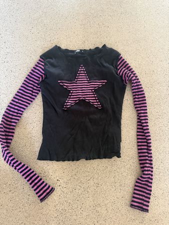 T-shirt MINGA LONDON manches longues rayées étoile taille S