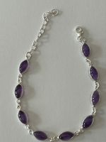 Armband aus Sterling Silber mit Amethyst Steinen