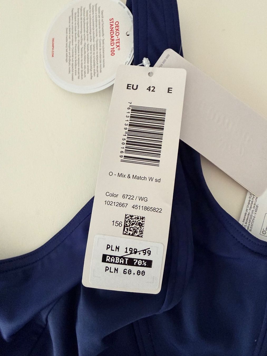 Triumph Costumi da bagno & Bikini: TRIUMPH, Bikini, Grösse 42E/42, Farbe Dunkelblau/Weiss – Nuovo e nell'imballaggio originale da Rudolfstetten venduto da gst_g7xl 1