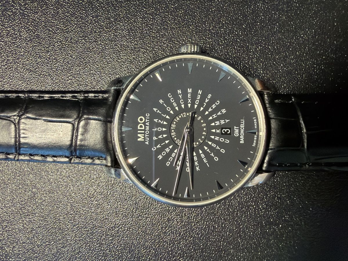 Mido Orologi: Mido Baroncelli GMT Automatic Worldtimer – Schweizer Automat – Usato da Buchs AG venduto da yhu_hlh8