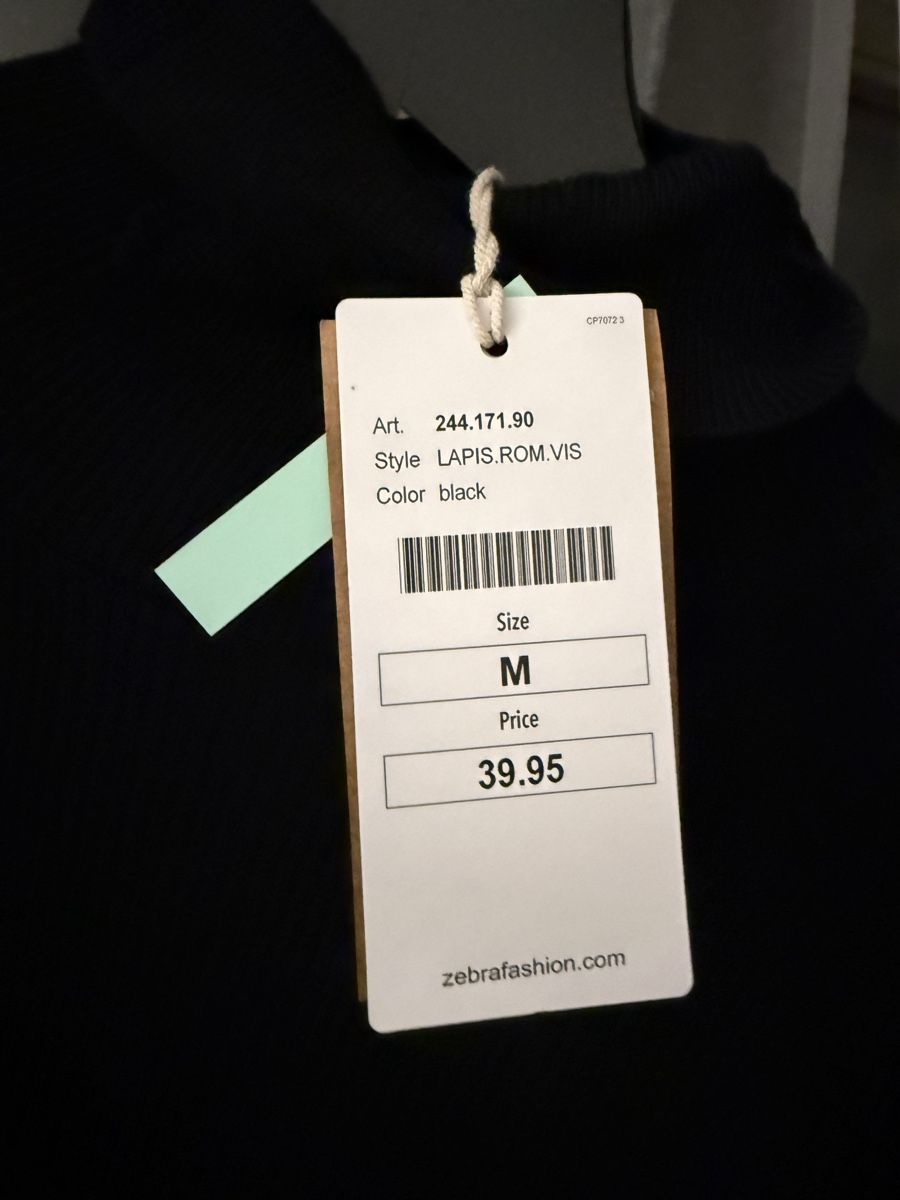 Zebra Vestiti: Schwarzes Strickkleid von Zebra Grösse M – Nuovo e nell'imballaggio originale da Uzwil venduto da XAriiX 3