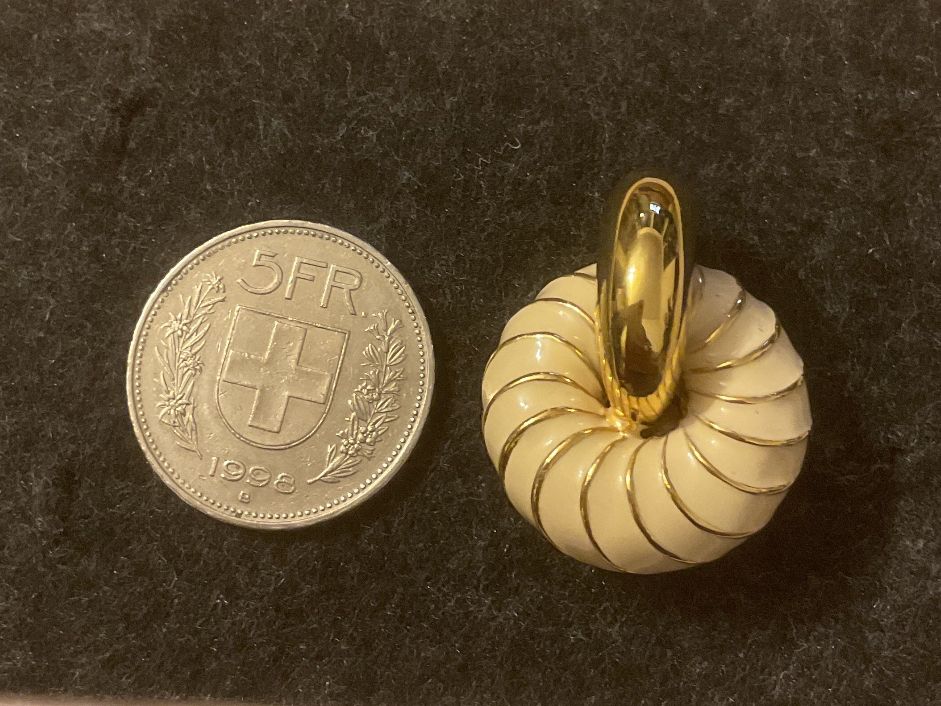 Orecchini pendenti & Orecchini a lobo: Vintage Ohrclips, creme/goldfarben – Usato da Uznach venduto da Ya_x7x6 3