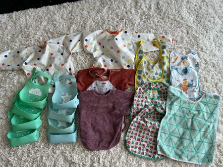 Baby bibs and smocks set assorted brands and sizes