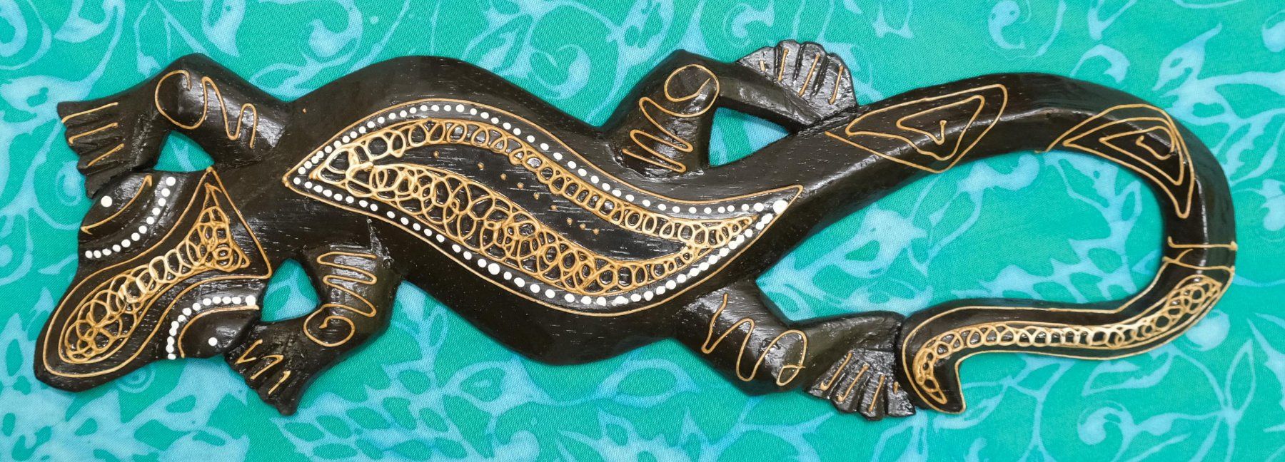 Statuette: Gecko, Echse aus Holz 31cm – Nuovo (secondo la descrizione) da Zürich venduto da Masala-Oase