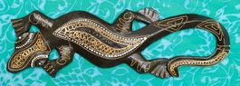 Gecko, Echse aus Holz 31cm