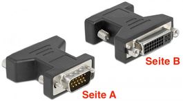 DeLock 65017 Monitor Adapter VGA-zu-DVI ST/BU ca.3cm schwarz