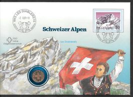 Münzbrief 503 Schweizer Alpen Les Diablerets 2.8.1991