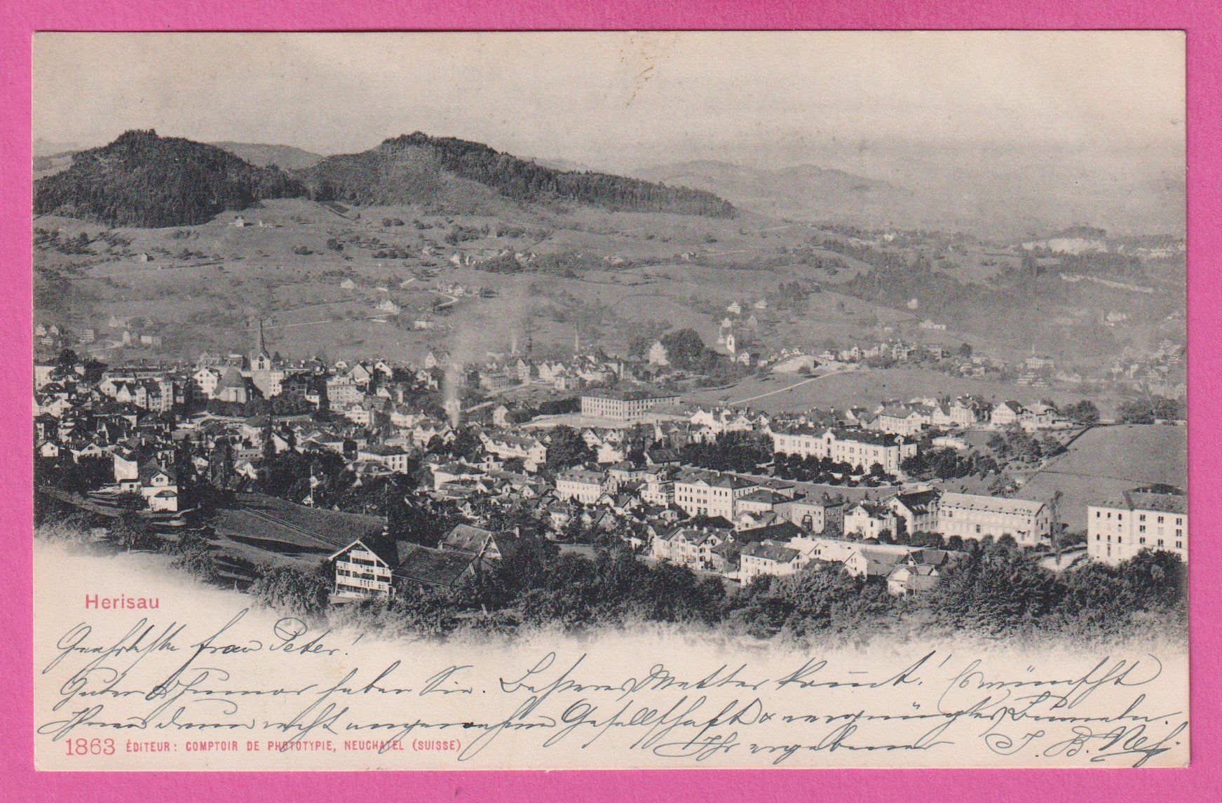 Cartoline postali: Herisau gel 1901 – Usato da Einsiedeln venduto da dillie