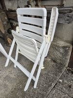 Gartenstuhl weiss klappbar Kunststoff guter Zustand 
