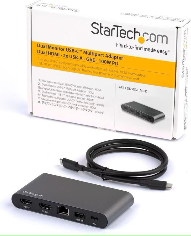Docking station: StarTech Thunderbolt 3/USB-C Dockingstation,2xHDMI,LAN,2xUSB – Usato da Hinwil venduto da jeglat 3