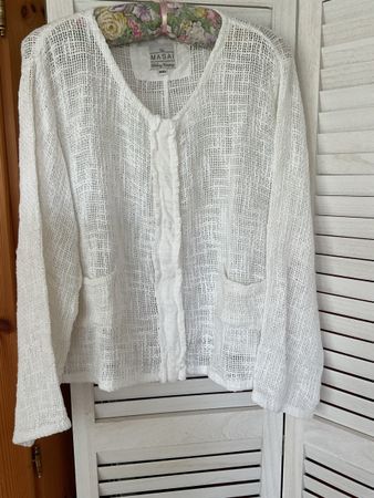 Damen Strickjacke Weiss Grösse XXL Masai Clothing