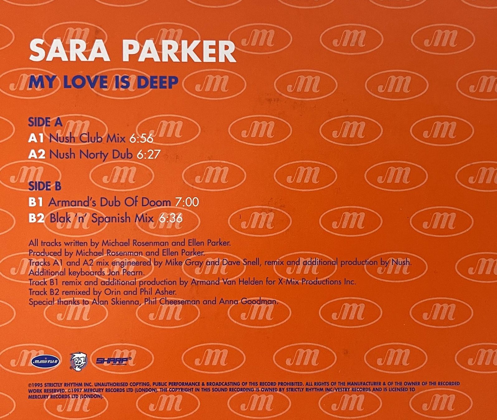 Dischi in vinile: Sara Parker - My Love is Deep VINYL – Usato da Oftringen venduto da Vucki 3
