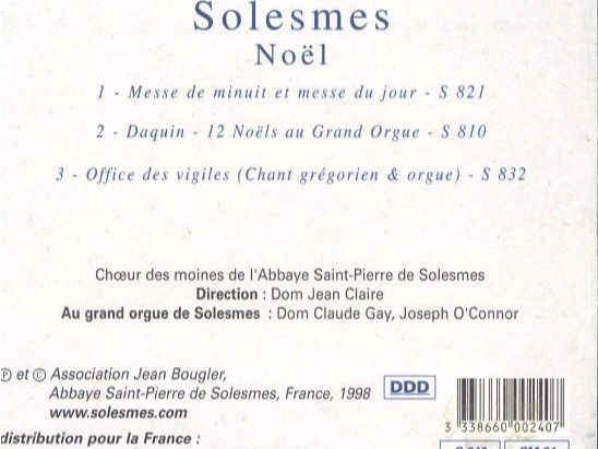 CD: Chœur des moines Abbaye de Solesmes: Noël (3CD) – Nuovo (secondo la descrizione) da Neuchâtel venduto da Maudicia 1